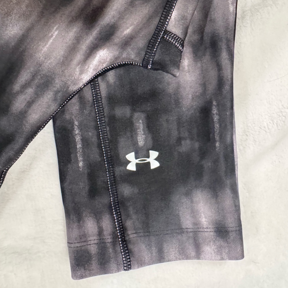 Under Armour Charcoal/Black Patterned Leggings-Med - Picture 2 of 6